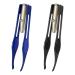 Fuyamp 2Pcs Tweezers with LED Light Hair Removal Lighted Tweezers Makeup Tweezers with Light Tools Stainless Steel Tweezers for Men Women Precision Eyebrow Eyelash Hair Removal(Black+Blue)