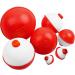 Red/White Fishing Bobbers Set - Snap Hard ABS Round Buoy Floats | 2.0 Inch Pack of 10 | Fishing Tackle Accessories - Buy Online on GoSupps.com