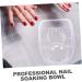 Housoutil Manicure Hand Soak Bowl Nail Remover Bowl Nail Color Removing African Wash Net Nail Soaking Bowl Clear Manicure Bowl Nail Soak Bowl Acrylic Advanced Manicure Tools 14.2x11cm Transparent - Buy Online on GoSupps.com
