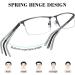 KONHAGO Blue Light Blocking Reading Glasses for Men - Half Frame Metal Readers 2.0x - Anti Eyestrain/Glare/UV - 3 Black + 2 Gray - Spring Hinge Eyeglasses - Buy Online on GoSupps.com