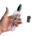 Perfume bottle emptiness refillable glass spray bottle travel spray bottle essential oil glass bottles with a black closure travel party gift make-up tool (50 ml)