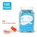 100 Pairs Slim Size Foam Ear Plugs for Small Ear Canals Women Kids - 35dB SNR Noise Canceling Earplugs for Sleeping, Snoring, Work, Shooting, Studying - Lake Blue - Buy Online on GoSupps.com