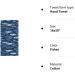 Naanle Stylish Underwater Shoal of Fish Hand Towel - Large & Absorbent | 16 x 30 Navy Blue | Ideal for Bathroom, Hotel, Gym, Spa - Buy Online on GoSupps.com