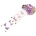 FRCOLOR Japanese Hairpin Long Tassel Hair Clip Classic Flower Hair Clip Barrette for Kimono Hanfu Yukata Hair Accessories Purple