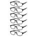 Cojwis 6 Pack Reading glasses for men women blue light filter glasses anti blue light PC Gaming fashion glasses visual aid reading aid (6 black 0.50 multiplier_x) 6 Black 0.5 x