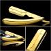 Lalafina Engraved Razor Holder - Foldable & Manual Razor Trimmer - Premium Barber Shaving Accessory | 14.5x2.5cm Gold - Buy Online on GoSupps.com