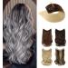 Halo Hair Extensions Invisible Secret Wire Hair Extensions One Piece 22 Inch Synthetic Hairpieces (Dark Brown) - Buy Online on GoSupps.com