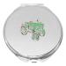 Green Tractor Enamel Compact Mirror Handbag Gift With Free Engraving 161