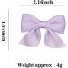 KERTFGOKU Cotton Hair Bows Clips for Girls - 2 PCS Non Slip Hair Ribbon for Baby Girls, Toddlers & Kids in Purple - Infant Hair Accessories - Buy Online on GoSupps.com