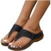 BIFUTON Women's Strappy Sandals with Arch Support | Orthopedic Flip Flops for Casual Walking | Size 10 3X-Narrow | Black - Buy Online on GoSupps.com