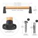SELEWARE 12 Wood Handle Playground Safety Grab Bar - Indoor Outdoor Solid Beech Wood Handrail w/ Plastic Brackets - Buy Online on GoSupps.com