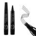 BOOBEES eyebrow pencil - Microblading eyebrow pencil with micro -fork tip - Applicator - Eyebrow pen creates effortlessly looking brows black