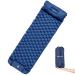 Night Cat Sleeping Air Pad with Pillow Inflatble Mat Mattress Bed for Camping Backpacking Hiking Traveling 75x25 inches Blue Single Sleeping Pad Without Light