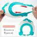 Funupup Adjustable Dinosaur Shower Hood for Kids | Baby Hair Wash Shield Visor for Eyes & Ears - Blue - Buy Online on GoSupps.com