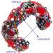 TQUXNGA Knot Christmas Headband Color Matching Pearl Embellished Yoga Sports Christmas Headband for Woman Red and green - Buy Online on GoSupps.com