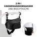 Hauck 2-in-1 Binkhuff & Stroller Pocket | Large Organizer Crossbody Bag for Men & Women | Adjustable Belt & Simple Buggy Fastening (Black) - Buy Online on GoSupps.com