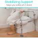Vive Toilet Safety Rail Frame - Adjustable Non Slip Grab Bars for Bathroom - Fall Prevention for Adults Seniors Elderly Disabled - Padded Handle Support - Medical Device for Home - Buy Online on GoSupps.com