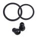 2 Sets stethoscope earbuds medical button suite skull diaphragm seal pvc noise reduction ear buds appendix ear beans echo Component ear tips replacement gourd