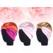 Exceart 3-Piece Satin Silk Sleep Cap Set - Elastic Night Turban - Black & Windy Red Khaki Headgear - Buy Online on GoSupps.com