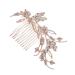 DOITOOL Bridal Comb Rhinestone Hair Comb Wedding Decorations for Ceremony Classical Pearl Trim Wedding Hair Accessories Hairpin Light Luxury Bridesmaid The Photo Zinc Alloy