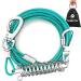 Tie Out Cable for Dogs 10FT Dog Leads for Yard Chew Proof Heavy Duty Dog Tie Out Cable for Large Dogs Up to 126lbs Durable Dog Runner for Yard or Camping 125lbs / 10ft Ice Blue