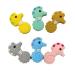 6pcs Mini Cute Silicone Hippocampus Pearl Bead Silicone Animal Horse Shape Beads for DIY Beading Mom Necklace Making Accessories (Mix Color 6pcs)