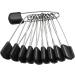 50 Pcs Black Diaper Pins with Safe Locking Closures - Plastic Head Safety Pin - Buy Online on GoSupps.com