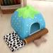 Guinea Pig Bed Guinea Pig House Strawberry Indoor Guinea Pig Cage Hideout Small Animal Beds Guinea Pig Hideaway for Hamster Chinchilla Ferret Hedgehog Rabbit Gerbil Blue - Buy Online on GoSupps.com