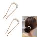 2 Piece Hair Clip Pin U Shaped Hairpin Hair Stick French Style Hair Stick U Shaped Hair Pins U Shaped Hair Pin Accessories for Women Girls Hair Styling Accessories (Gold)