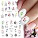 Floral Nail Art Stickers Decals - Water Transfer Butterfly, Blossom, Dragonfly Designs - Spring Manicure Supplies for Women and Girls - Buy Online on GoSupps.com