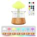 Cloud Rain Humidifier Rain Cloud Humidifier Raincloud Diffuser Humidifiers with 7 Colorful Lights and Timer Cute Raining Night Light Raindrop Aromatherapy Diffuser Bedroom Lamp(Wood+Remote Control)