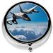 Aircraft Fighter Jets Mini Round Pill Box | 3 Compartment Travel Organizer | Portable Medicine Case for Home & Office - Buy Online on GoSupps.com