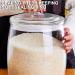 Sions Clear Glass Rice Dispenser Grain Storage Bucket with Sealing Lid Multifunctional Flour And Grain Container Creative Glass Food Storage Container 6kg - Buy Online on GoSupps.com