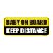 GEEKBEAR Baby on Board Magnet (Yellow/Black) - Baby on Board Sticker for Cars - Baby on Board - No Stickers or Decals but Magnets - Baby on Board Sign - Reflective Bumper Safety Warning Sign