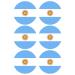 6 x Argentina Flag Edible Wafer or Icing Cupcake Topper Fun Country Party Cake Decorations Perfect For Brownies Cookies Muffins & More! (Premium Icing Sheet)