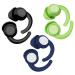 HESND 3 Pairs Ear Plugs for Sleeping Noise Reduction Sound Soft and Comfortable Reusable Silicone Earplugs Blocking Study Snoring Concert Construction Shooting Travel Swimming Dark Blue+black+green