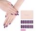 DANNI & TONI Semi Cured Gel Nail Strips Purple (Mulberry) Thin Version Gel Nail Stickers 16 Stickers