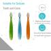 Soft Bristle Toddler Toothbrush Set - Pack of 3 Kids Toothbrushes for Ages 18 Months+ Blue Green & Orange - Buy Online on GoSupps.com