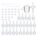 LipGloss tube in honey comb empty plastic lipGloss container mini-lip-to-glass container can be refilled with 2 plastic funnels for women and girls DIY cosmetics (transparent) 25 pieces