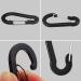 Lix&Rix Retractable Safety Coiled Lanyard with Aluminium Alloy Carabiner Clip  Black/Blue/Green/Red/Silver/Yellow Black 3pcs - Buy Online on GoSupps.com
