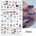 Christmas Nail Art Stickers Decals 10 Sheet Self Adhesive Gnome Santa Claus Reindeer Snowflake Christmas Tree Nail Sticker Design Nail Decoration for Women Girls - Buy Online on GoSupps.com