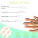 French Tip Press On Nails Short with White Flower Design | Yellow Green French False Nails | Spring Acrylic Stick On Nails for Women - Buy Online on GoSupps.com