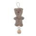 Plush Bear Baby Pacifier Holder Clip | Generic Pacifier Band & Soothing Toy for Boys & Girls - Dark Brown - Buy Online on GoSupps.com