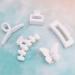 YISSION 5PCS White Hair Clips for Women Hair Claw Clips for Thin Thick Hair Butterfly Square Hair Clip White Hair Accessories for Women Girls