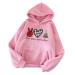 Yihaojia Christmas Graphic Hoodies for Women Cute Graphic Football Hooded Sweatshirt Long Sleeve Pullover Holiday Tops Pink#8 XX-Large