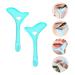 SHANPIN 2 Blue Eyeliner Stencils, Eyeliner Stencils Quick Eye Makeup Tool, Mascara & Eyeliner Shield Applicator Guard, Vertex Eyeliner Stencils for Eyes. Sky blue