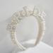 Sweetv Pearl Bride Headband for Wedding - Handmade Rhinestone Bridal Hair Accessories - Bachelorette Party Decorations and Bride to Be Headband - White - Buy Online on GoSupps.com