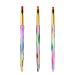 3 Pieces Sets Nail Art Brush Light Therapy Pen Embossing Pens DIY Creative Manicure