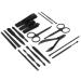 ESARORA 18 In 1 Manicure Set: Stainless Steel Professional Pedicure Kit with Leather Travel Case - Blue - Buy Online on GoSupps.com