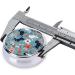 Border Collie Florals Round Pill Box | 3 Compartment Portable Travel Organizer for Vitamins & Medications - Buy Online on GoSupps.com